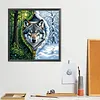 Diamond Painting -DIY Round Drill Wolf(40x40cm)