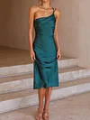 Solid Color One-Shoulder Backless Sexy Slim Midi Dress