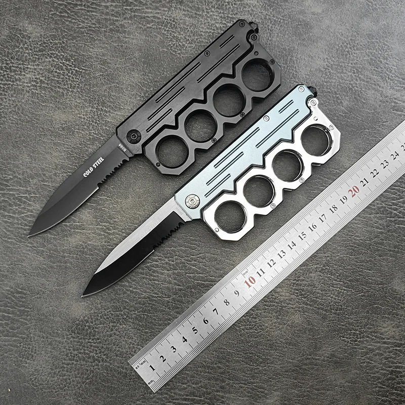 Fist Folding Knife, Sharp, High-Hardness Stainless Steel, Outdoor Self-Defense Folding Knife, Camping Multi-Functional Window-Breaking Knife