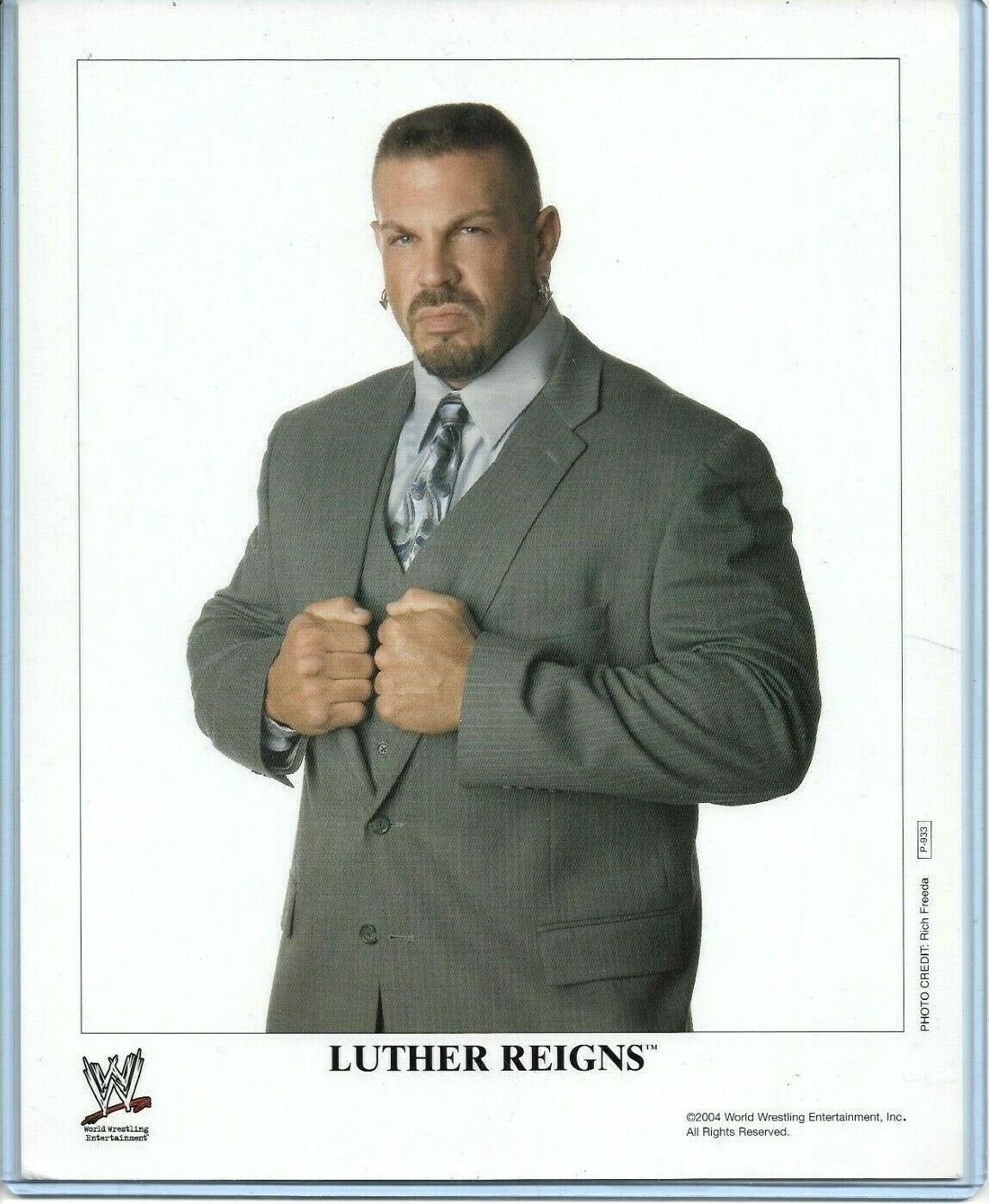 WWE LUTHER REIGNS P-933 OFFICIAL LICENSED AUTHENTIC ORIGINAL 8X10 PROMO Photo Poster painting