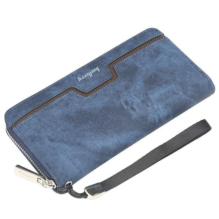 Men's long zipper wallet
