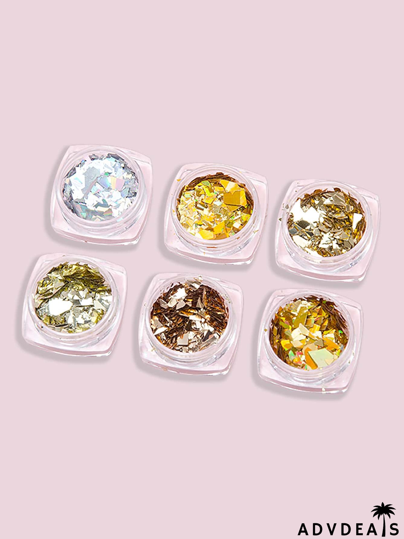 6boxes Golden Foil Nail Art Decoration