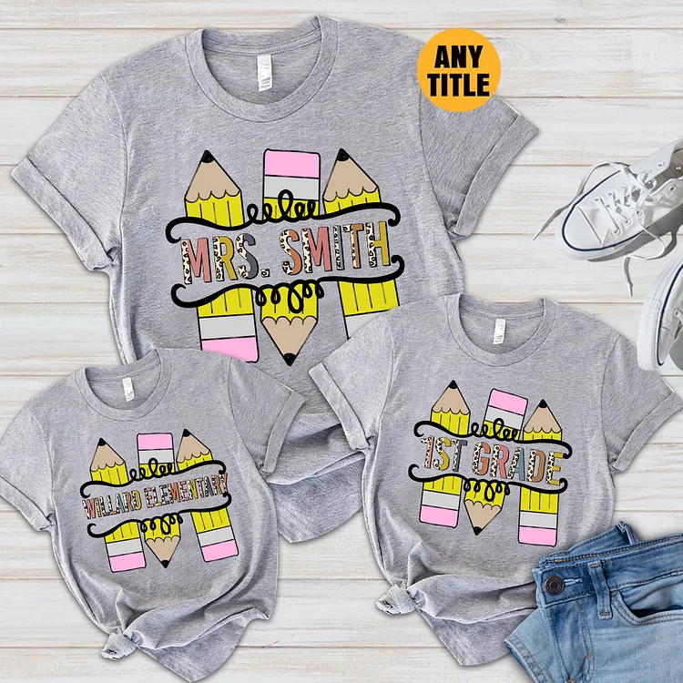 Personalized Shirt Pencil Teacher Custom Shirt For Teachers Hk10 Trhn