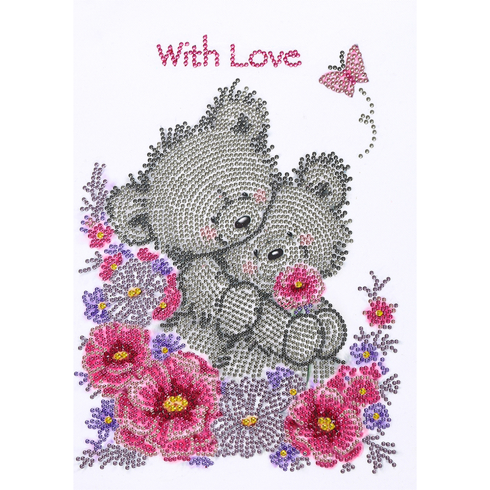 

30*40CM - Special Shaped Diamond Painting - Bear, 501 Original