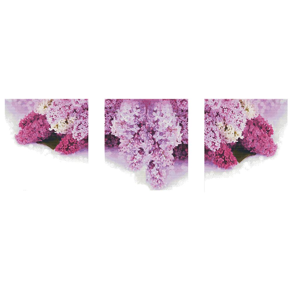 

3Pcs Flower - 14CT Stamped Cross Stitch - 153*56cm, 501 Original