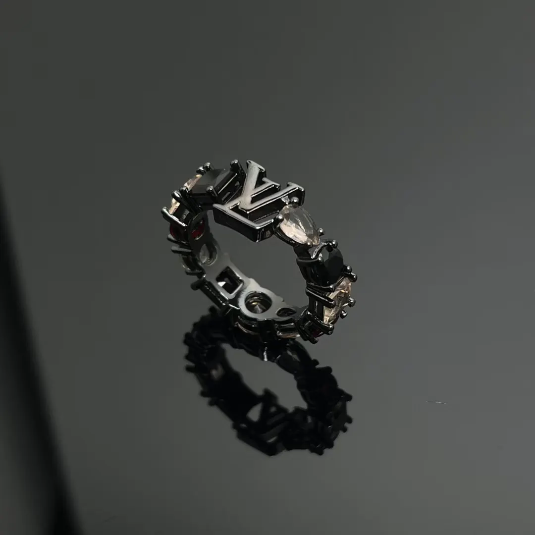 Louis Vuitton Unisex Wide Band Black Ring