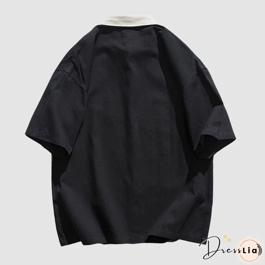 Contrast Patchwork Shirt