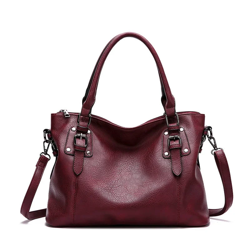 Soft Leather Large Capacity Crossbody Bag Shoulder Bag