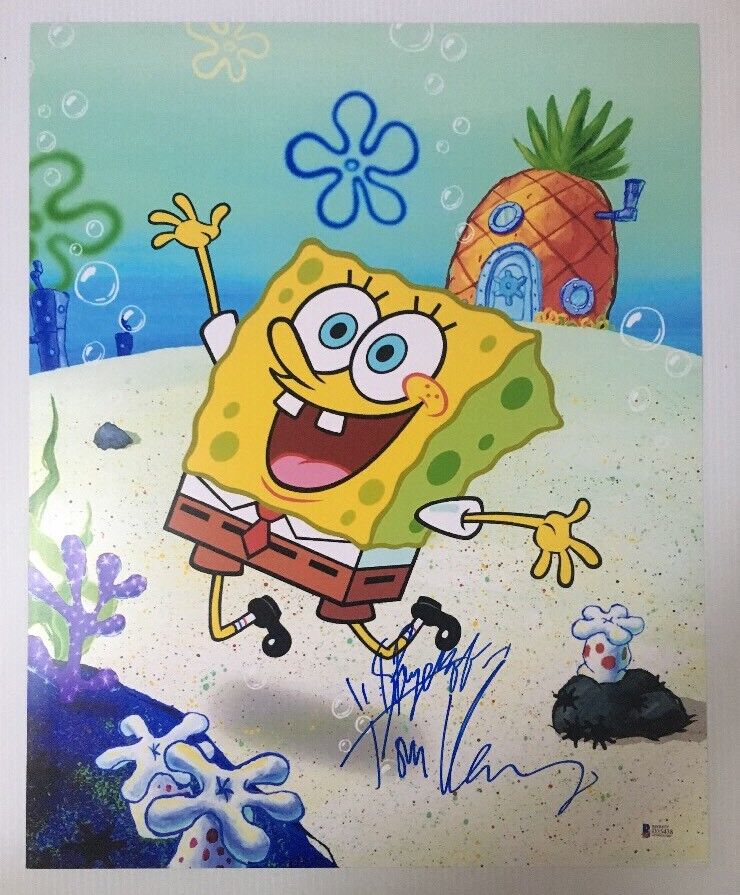 Tom Kenny Signed 16x20 Photo Poster painting Spongebob Squarepants BECKETT COA