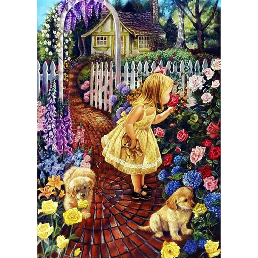 

30*40CM - Round Drill Diamond Painting - Happy Childhood, 501 Original