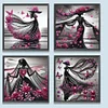 (US Only)4pcs Lady - Diamond Painting - Partial Special Shaped Drill (Canvas|30*30cm)