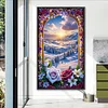 (40*70cm)Snow Scenery - Round AB Drill Diamond Painting