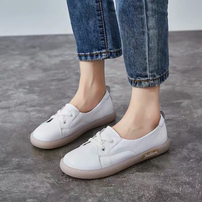 Women Genuine Leather Comfortable Soft-soles Walking Shoes- Catchfuns - Offers Fashion and Quality Sneakers