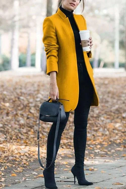 Stand Collar Barret Long Coat