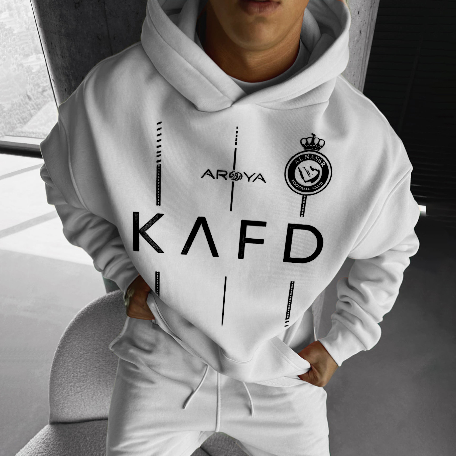 Football Club Print Men's Hoodie / TECHWEAR CLUB / Techwear