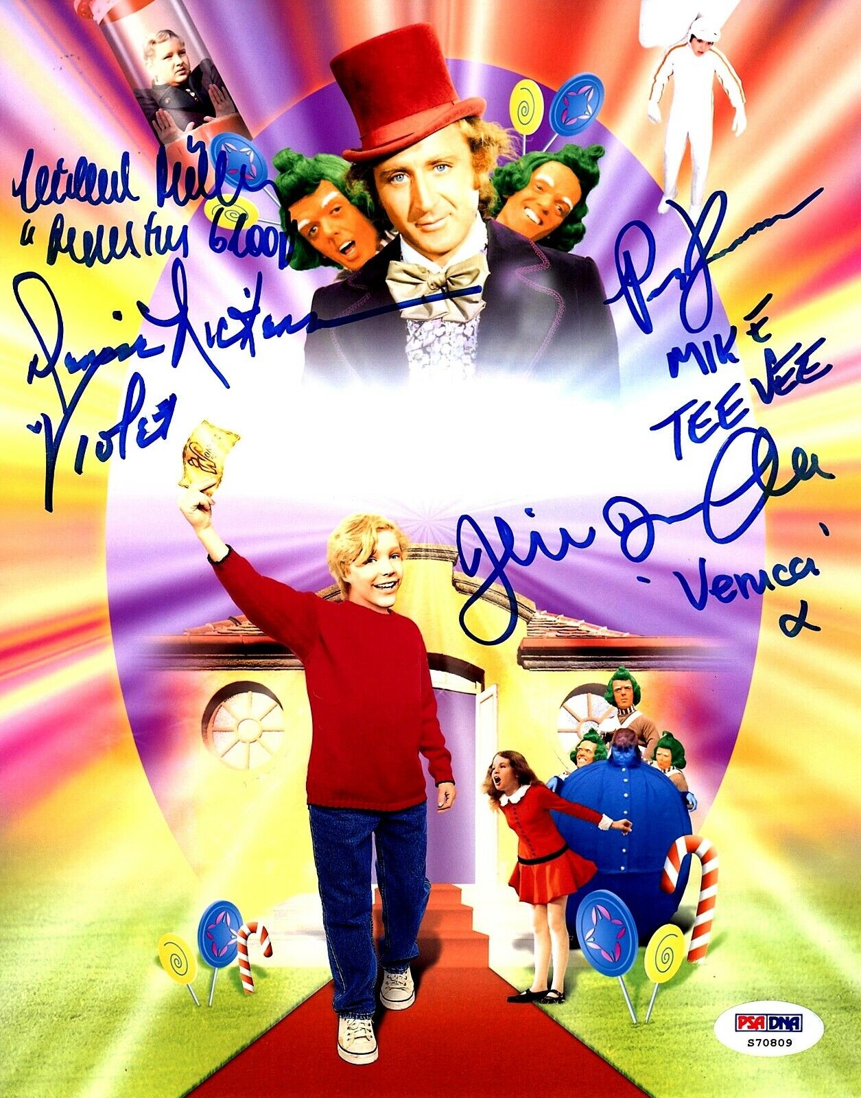 WILLY WONKA CAST Signed Autographed 8X10 Photo Poster painting PSA/DNA #S70809