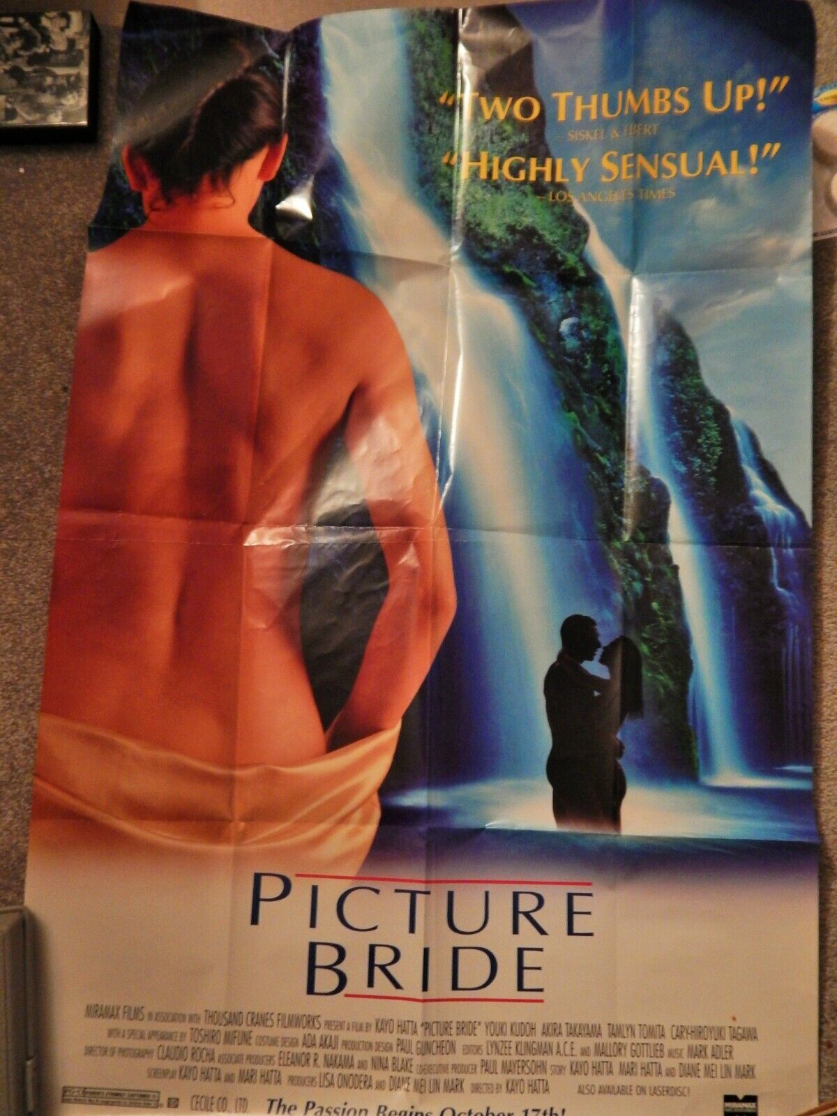 PICTURE BRIDE (VIDEO DEALER 40 X 27 POSTER!, 1990s) SENSUAL POSTER!