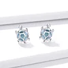 925 Sterling Silver Sea Turtle Design Stud Earrings 