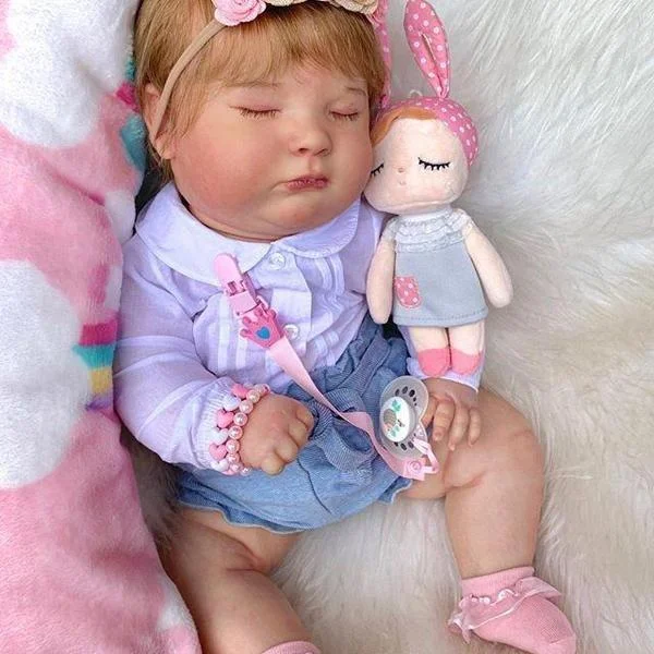 19'' Asleep Reborn Baby Girl Kerri, Realistic Lifelike Handmade Doll - Reborn Shoppe