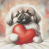 Diamond Painting -DIY Round Drill Love Puppy(40x40cm)
