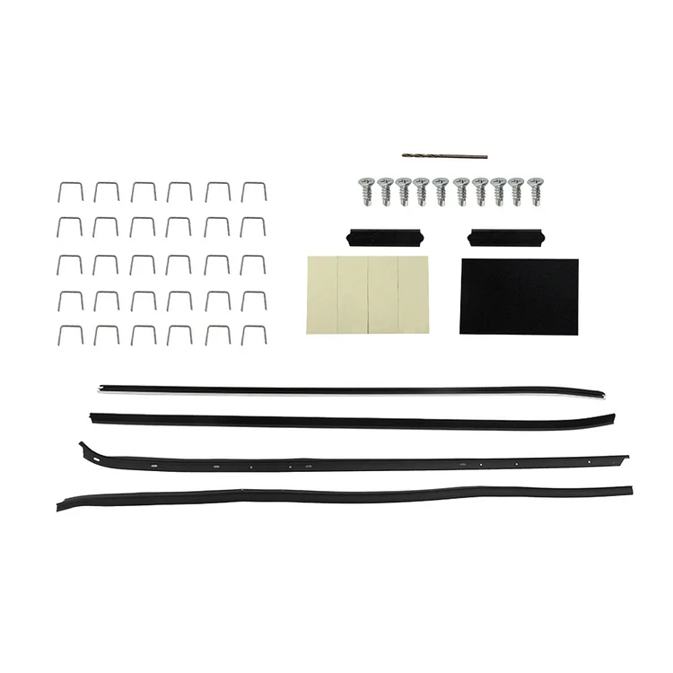 SEBLAFF Black Window Weatherstrips Moldings Sweep Trim Seal Set 4Pcs Replacement for 1970-1981 Camaro Firebird Coupe 2-Door