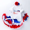 Baby Girls 4th of July independence Day Ruffle Mesh Tutu Set