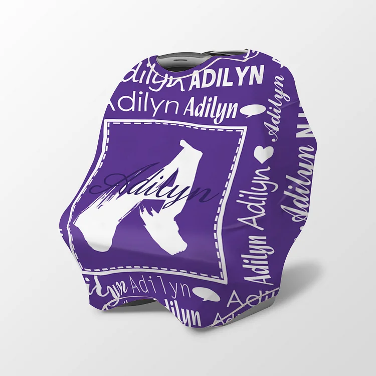 Personalized Baby Name Car Seat Canopy | Canopyl257