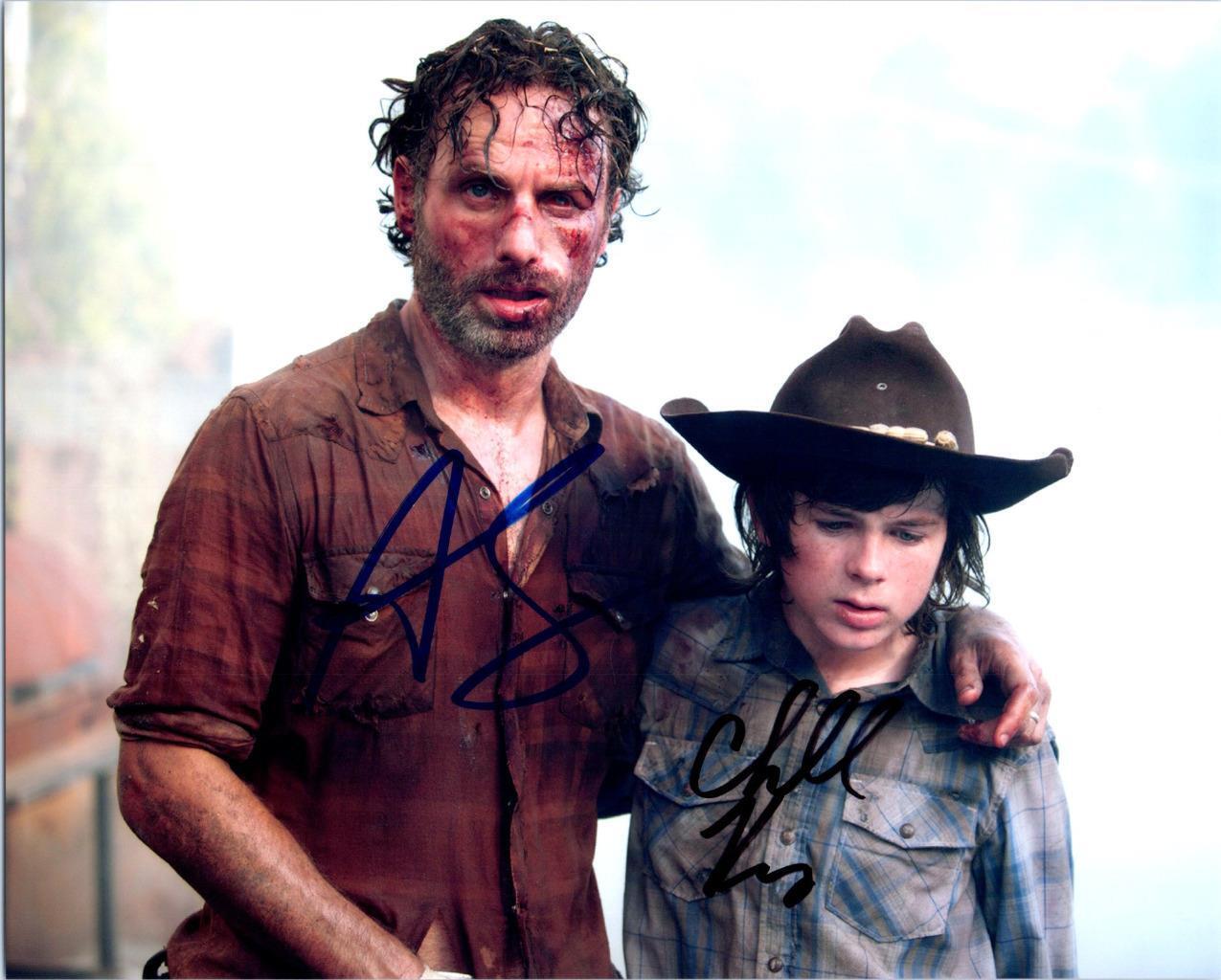 Andrew Lincoln Chandler Riggs signed 8x10 Photo Poster painting picture autographed plus COA