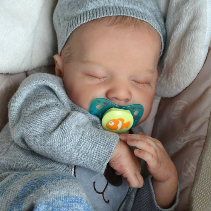 [Reborn Baby Boy]12'' Lifelike Asleep Newborn Carley Handsome Full Body ...