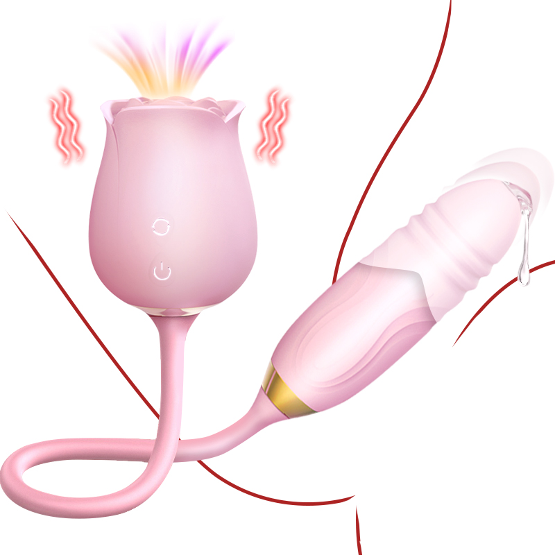Rose Sucking Sex Toys With Thrusting Vibe - Rose Toy