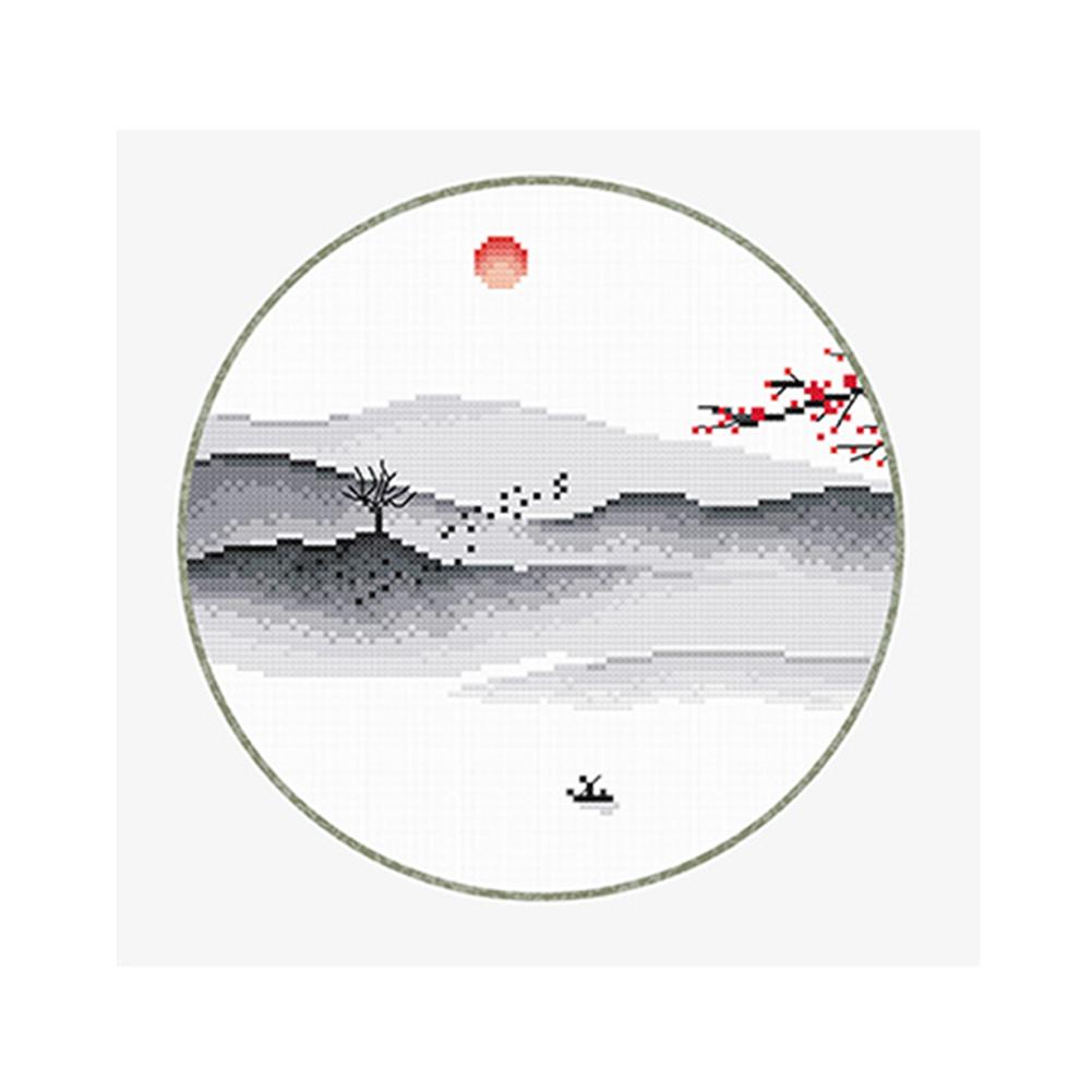 

Charming Scenery - 11CT Stamped Cross Stitch - 37*37CM, 501 Original