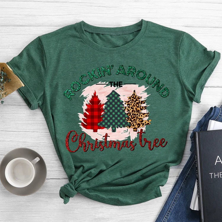 Rockin\' Around Christmas Tree T-shirt-BSCTX002