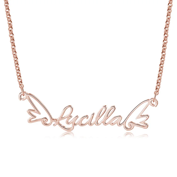Personalized Angel Wings Name Necklace Custom Name Necklace Gifts