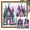 Halloween Hut-11CT Stamped Cross Stitch 40*40cm/15.75*15.75in