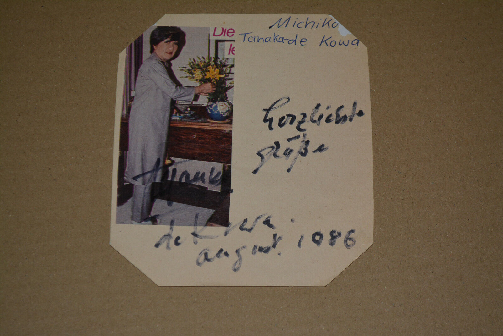 MICHIKO DE KOWA-TANAKA signed autograph In Person 田中 路子 JAPAN ACTRESS SOPRAN +