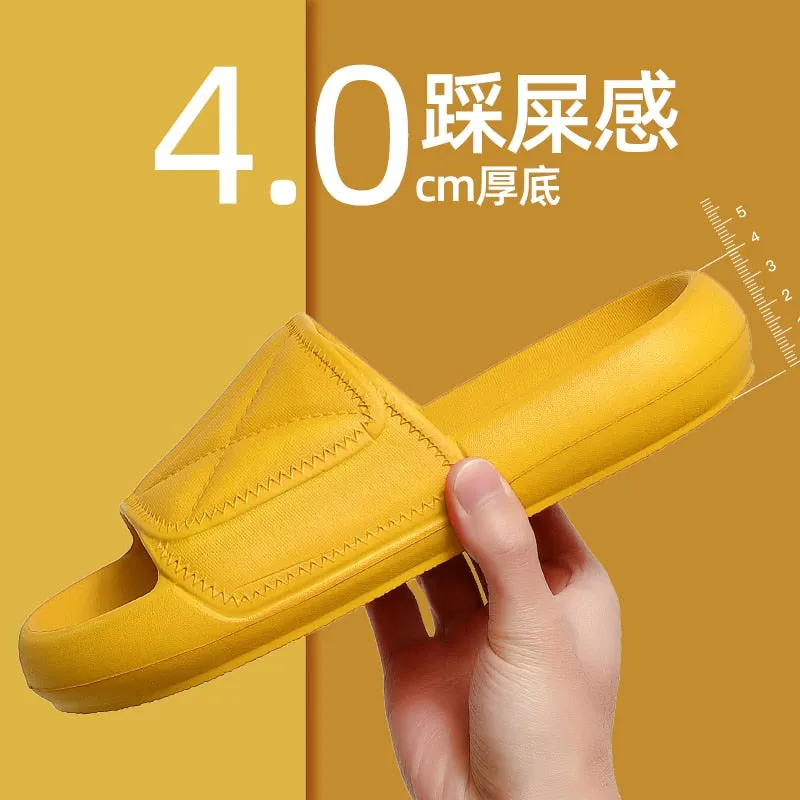 Men's Slippers Large Size 48 49 Summer  Size Household Indoor Bath Antiskid Soft Thick Bottom Cool Slippers For Men