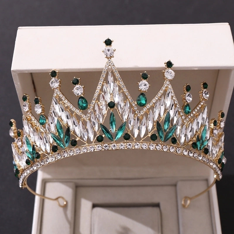 Minimalist Crown Alloy Inlay Rhinestones Crown 1 Pair