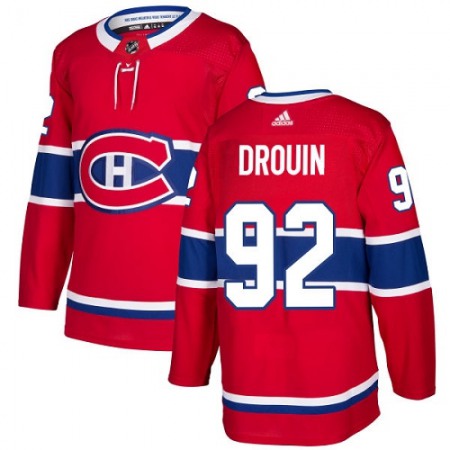 Men's  Montreal Canadiens #92 Jonathan Drouin Red Stitched NHL Jersey