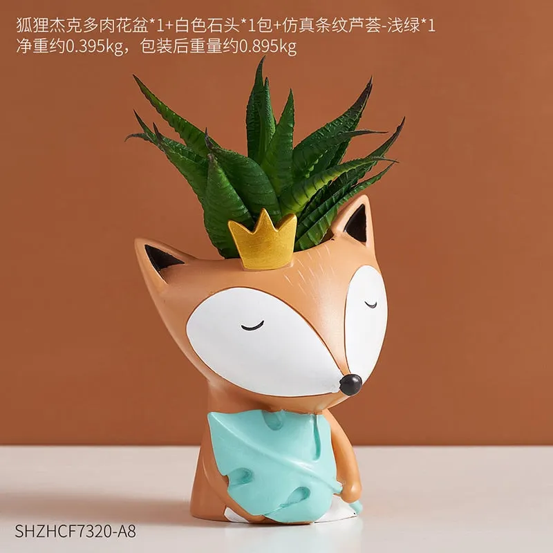 Cartoon Animal Flowerpot Balcony Decorations Pots for Plants and Flowers Garden Pots Modern Home Office Decor Children's Gifts