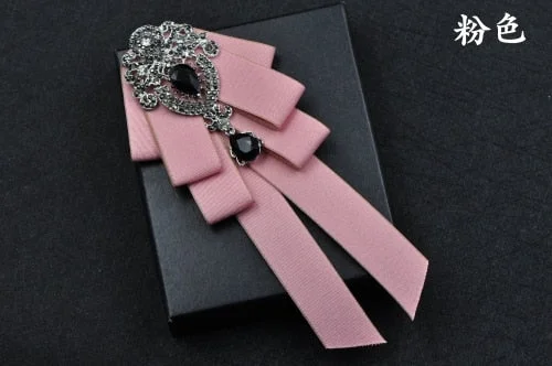 High-quality Fashion Handmade Red Diamond Bow Tie Wedding Collar Bowtie Brooch Pocket Towel Square Set Gifts for Men Accessories