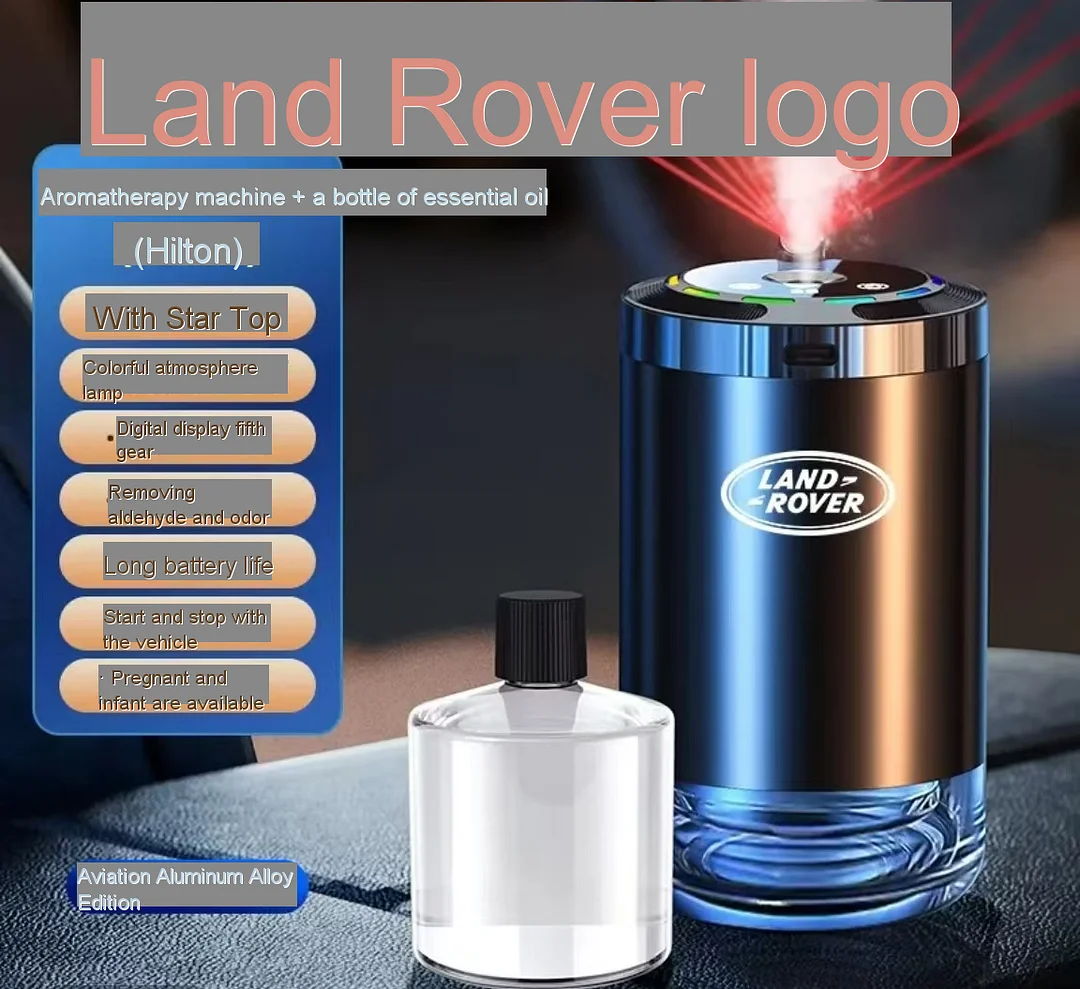 Smart car air freshener, automatic induction atomization, adjustable concentration, USB charging, customized car logo