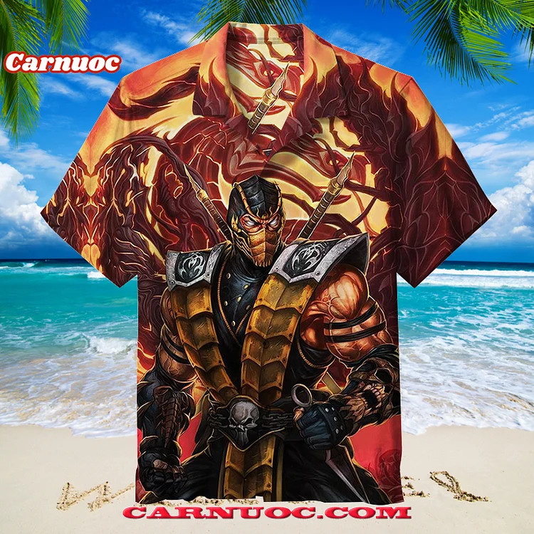 Mortal Kombat@Scorpion| Unisex Hawaiian Shirt