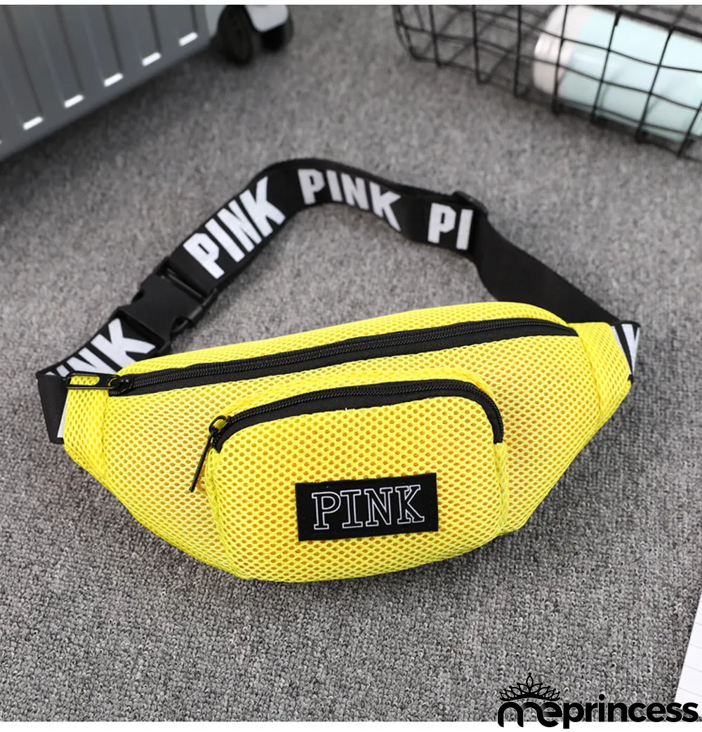 PINK Letter Sports Waist Bags