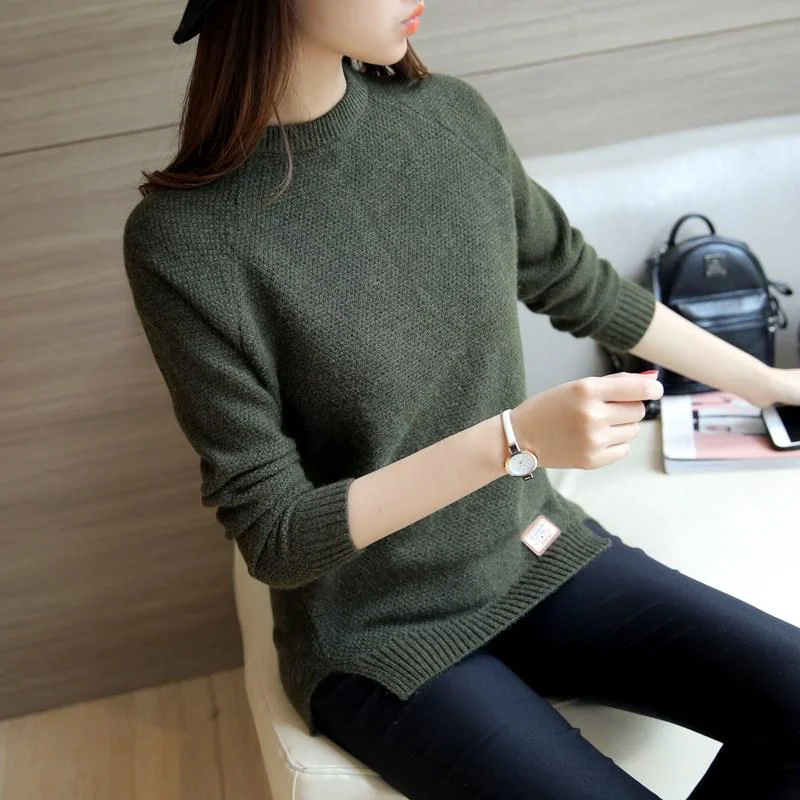 Fitaylor Women Sweaters And Pullovers Spring Autumn Long Sleeve Pull Femme Solid Pullover Female Casual Knitted Sweater