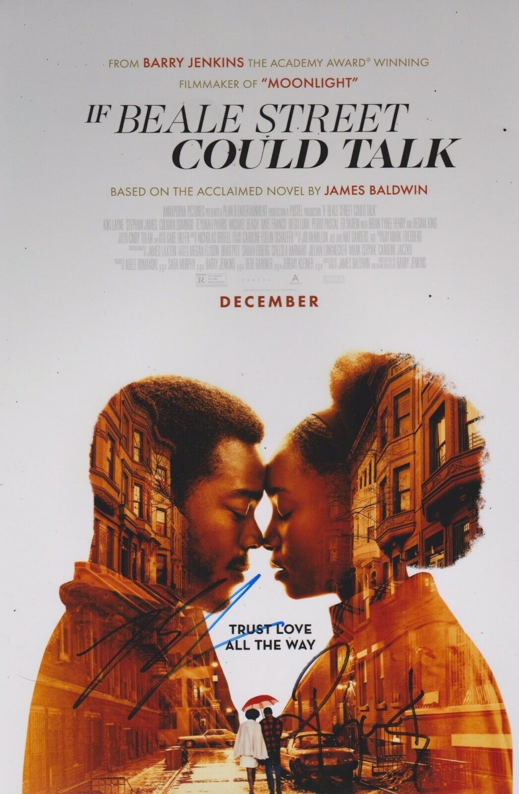 Regina King/Barry Jenkins Signed If Beale Street Could Talk 12x8 Photo Poster painting AFTAL