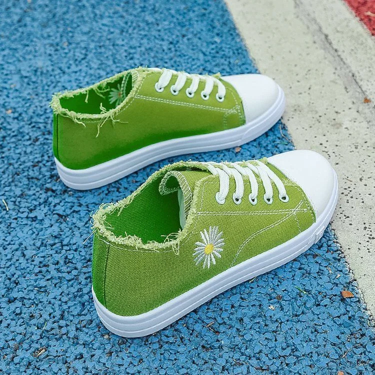 2021 New Women Casual Shoes Lace Up Ca	nvas Loafers Summer Soft Breathable Shoes Student Girl Lightweight Ladies Sneakers