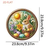 Easter 2D Flat DIY Hanging Diamond Art Ornament Home Window Pendant (Bunny)