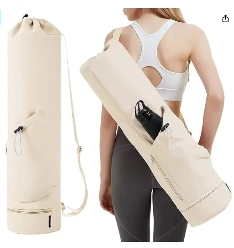 In Stock Yoga Mat Bag With Water Bottle Pocket And Bottom Wet Bag Sports Yoga Mat Strap Multifunctional Storage Bag