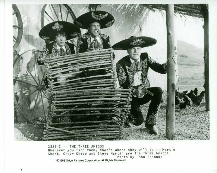 Martin Short Chevy Chase Steve Martin The Three Amigos original press Photo Poster painting