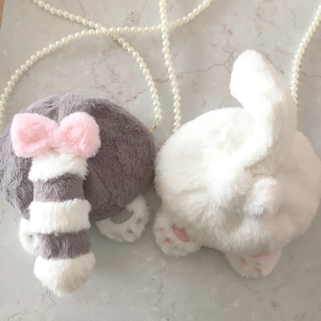Fluffy Bear Cat Cross Body Bag SP14126
